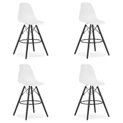 LAMAL white stool / black legs x 4