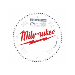 Lame de scie circulaire Milwaukee 254 x 30 mm | nombre de dents : 80 db | largeur de coupe : 3 mm