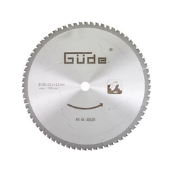Lâmina de serra circular Güde para metal 355 x 25,4 mm número de dentes: 72