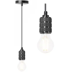 Lampa Sufitowa Wisząca Oprawka APP342-1CP CZARNA