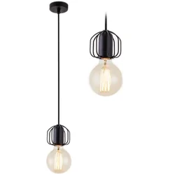 Lampa Sufitowa Wisząca Pojedyncza Loft APP591-1CP Czarna