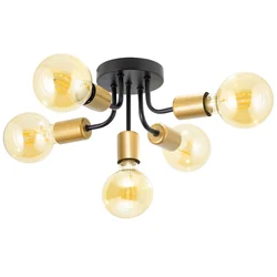 Lampa Wisząca APP1118-5C Czarno Złota