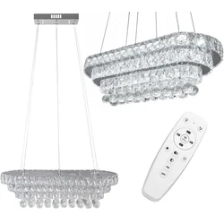 Lampada da soffitto a sospensione a LED in cristallo 102W telecomando APP417-CP