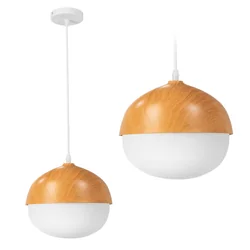 Lampada da soffitto a sospensione Boho in noce APP951-1CP terra