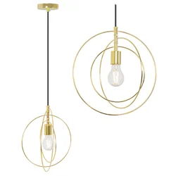 Lampada da soffitto ad anello in metallo APP286-1CP Oro