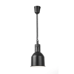 Lampada scaldavivande - sospensione cilindrica diametro 175x(H)250 nera