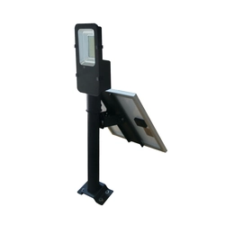 Lampadaire solaire LED 4000lm, Capteur de mouvement, 6000K