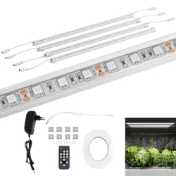 Lámpara de cultivo para el crecimiento de plantas 120 LED 50 cm 20 W 4 plata uds.