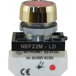 Lámpara Promet NEF22 metal plano rojo W0-LD-NEF22MLD C