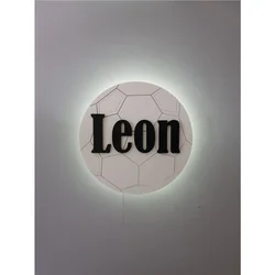 Lampe de nuit LED à piles Boule avec nom