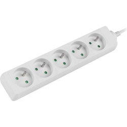 Lanberg 1.5m, white, 5 sockets, cable made of solid miedzi-PS0-05E-0150-W