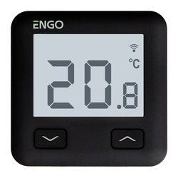 Langaton ENGO lämpötilansäädin E10B230WIFI 230V viikoittain uppoasennettava musta Internet