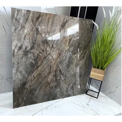 Large polished slabs MARBLE STONE stoneware GRAPHITE 120x120 HIGH GLOSS