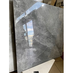 Large polished stoneware 120x120 GRAPHITE/GLOSS GRAY