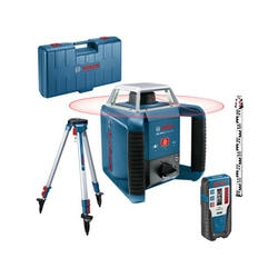 Laser rotativo Bosch GRL 400 H Faixa: 0 - 10 m/0 - 200 m | 3 x bateria + adaptador de bateria | Em uma mala