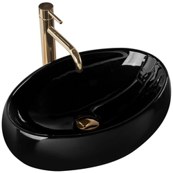 Lavabo à poser Rea Linda Noir - En plus 5% RÉDUCTION avec le code REA5