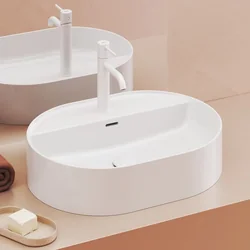 Lavabo da incasso in ceramica Ravak Ceramic, Slim O 55 cm Mensola