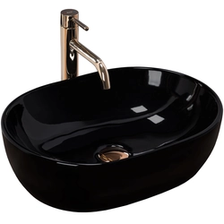 Lavabo sobre encimera Rea Amelia Black, negro