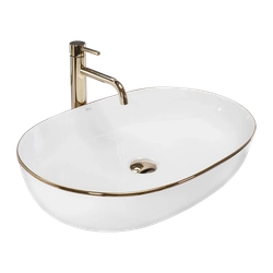 Lavabo sobre encimera Rea Cleo 61 Gold Edge - Además 5% de descuento con código REA5