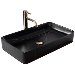 Lavabo sobre encimera Rea Denis Black Stone Mat - Además 5% DESCUENTO con código REA5