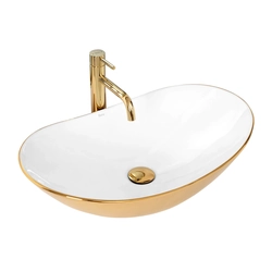 Lavabo sobre encimera Rea Royal 60 White Gold - descuento adicional 5% con código REA5