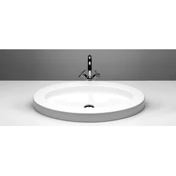 Lavabo VISPOOL Ovale 70x45, bianco, con foro per rubinetto