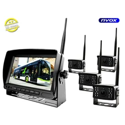 LCD autós felvevő monitor 7cali ahd 4 vezeték nélküli kamerák támogatásával 12v 24v