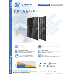 Leapton 460W Solar panel PV module LEAPTON 460W Black Frame LP182*182-M-60-MH 460 W