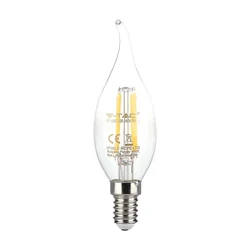 LED Bulbs - Candle E14 - IP20 - Clear - 4 Watts - 400 Lumens - 3000K - 2 Years