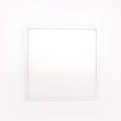 LED de superficie cuadrado con marco de aluminio blanco 190x190mm 18W 1620lm 3000K IP44 2 años de garantía