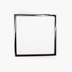 LED opbouw vierkant met zwart glanzend chroom afgewerkt aluminium frame 190x190mm 18W 1620lm 3000K IP44 2 jaar garantie