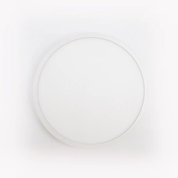 LED overflademonteret rund med hvid aluminiumsramme Ø190mm 18W 1620lm 4000K IP44 2 års garanti