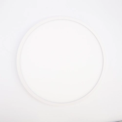 LED повърхностен кръгъл с бяла алуминиева рамка Ø240mm 24W 2160lm 3000K IP44 2 години гаранция