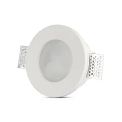 LED-spotlights - Infälld beslag - GU10 Frostglas - IP20 - Vit - Modellnr: - VT-801RD