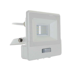 LED-strålkastare med PIR-sensor - Samsung - IP65 - Vit - 10W - 735 Lumen - 3000K - 5 År - Modellnr: - VT-118S-1-W