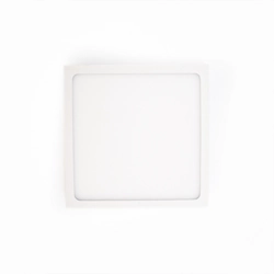 LED surface mounted square with white aluminum frame 140x140mm 12W 1080lm 4000K IP44, 2 years warranty