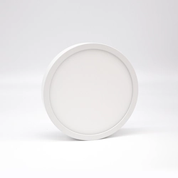 LED ytmonterad rund med vit aluminiumram Ø140mm 12W 1080lm 4000K IP44 2 års garanti