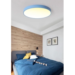 LEDsviti Blue plafond LED panneau 400mm 24W blanc chaud avec capteur (13878)