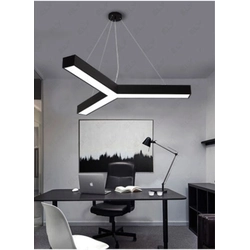 LEDsviti Črna stropna LED plošča Y 36W dnevno bela (13057)
