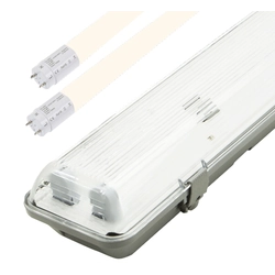 LEDsviti Cuerpo fluorescente LED 150cm + 2x Fluorescente LED 20W blanco cálido 4600lm (2915) + 2x Fluorescente LED 20W blanco cálido 4600lm