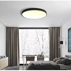 LEDsviti Czarny designerski panel LED 400mm 24W ciepła biel (9723)