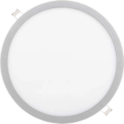 LEDsviti Dimbar Silver Cirkulär infälld LED-panel 500mm 36W Cool White (3032) + 1x Dimbar källa