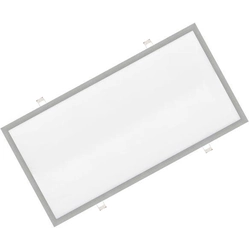 LEDsviti Dimmable ασημί ενσωματωμένο πάνελ LED 600x1200mm 72W ψυχρό λευκό (761) + 1x ρυθμιζόμενη πηγή