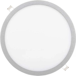 LEDsviti Dimmable Silver Circular Recessed LED Panel 400mm 36W Day White (3025) + 1x Dimmable Source