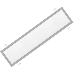 LEDsviti Dimmbares silbernes eingebautes LED-Panel 300x1200mm 48W tagesweiße (997) + 1x dimmbare Quelle