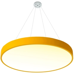 LEDsviti Hangend Geel design LED paneel 600mm 48W warm wit (13187) + 1x Draad voor ophangpanelen - 4 draadset