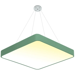 LEDsviti Hängendes grünes Design-LED-Panel 400x400mm 24W warmweiß (13143) + 1x Draht für hängende Panels – 4 Drahtset