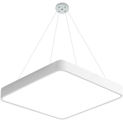 LEDsviti Hängendes weißes Designer-LED-Panel 500x500mm 36W Tagesweiß (13124) + 1x Kabel für hängende Panels – 4 Kabelset