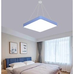 LEDsviti Hanging Blue design Panel LED 500x500mm 36W blanco día (13152) + 1x Cable para paneles colgantes - Juego de cables 4