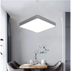 LEDsviti Hanging Grey pannello LED design 600x600mm 48W bianco giorno (13184) + 1x Cavo per pannelli sospesi - set di cavi 4